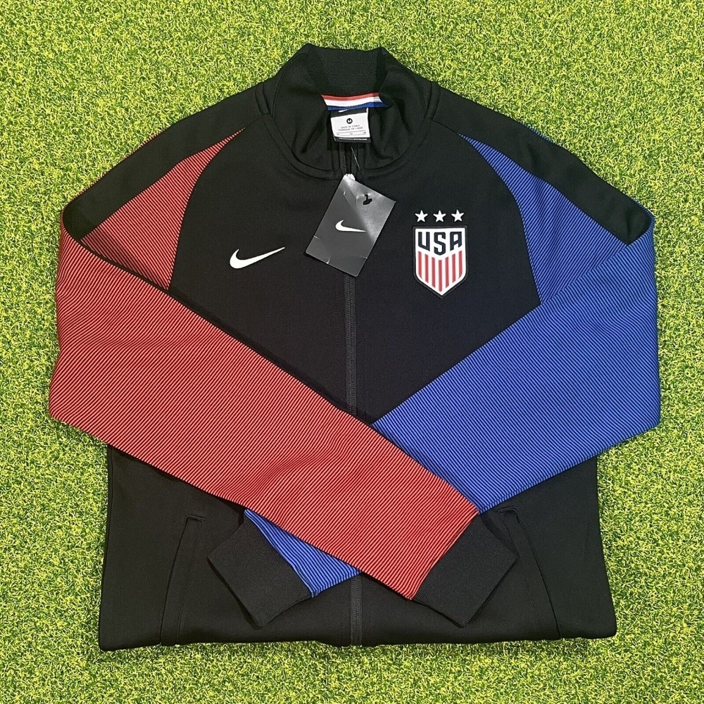 Nike United States USA USWNT Size Medium M Soccer Jacket Black 729567-012